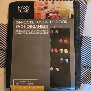 #8 Easy Home Black Over-the-Door Shoe Organizer